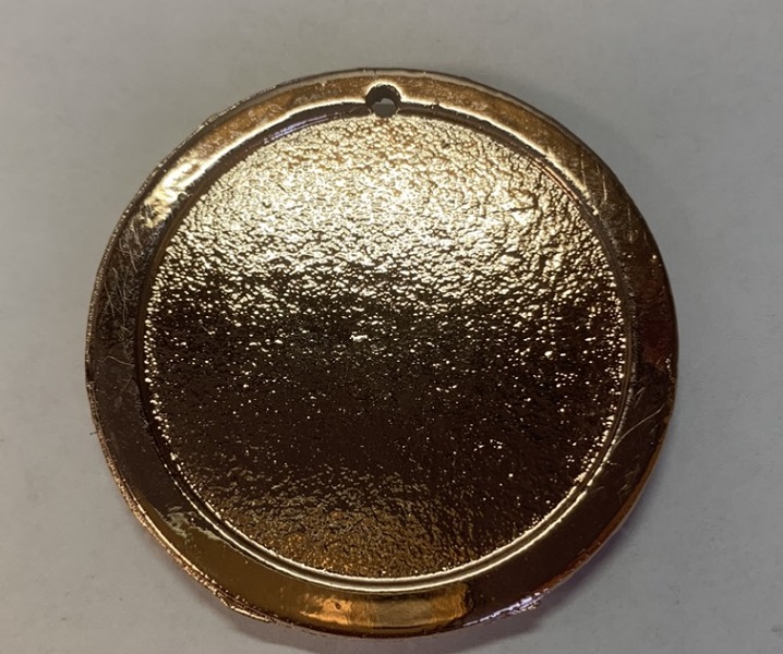 Бронзовая медаль из латунного сплава 50 мм с гравировкой
